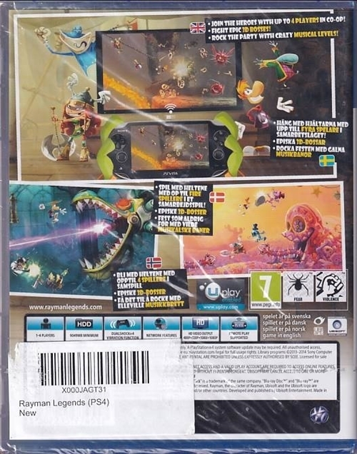 Rayman Legends - PS4 (A Grade) (Genbrug)